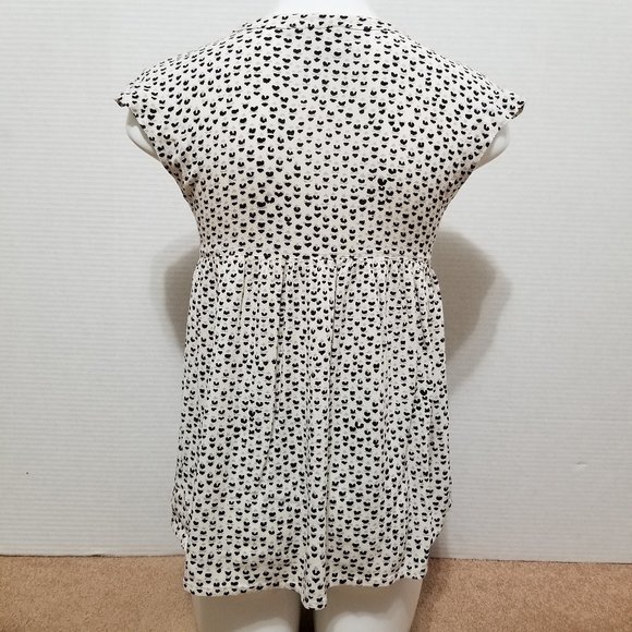 Vanessa Virginia top XS Heart Ladder Lace Tunic button front boho Anthropologie - Picture 3 of 15